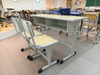 Modern Design School Furniture Double Student Table and Chair Adjustable Children Wood 2 Seats Desk and Chairs