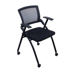 Movable Folding Office Home Furniture Staff Arm Chair Mesh Fabric Teacher Training Chair and Meeting Chair Visitor Chairs