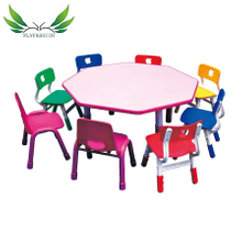 High Quality School Furniture Children's Round Table and Chair School Set Kid Furniture Pre School Furniture