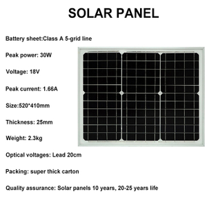 Sistema de montaje solar panel solar 30W 