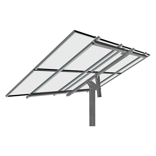 Soporte de montaje del panel de pv de solar fotovoltaica de ángulo ajustable de columna de una sola columna