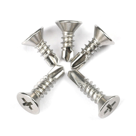 316 Tornillos de autoaprendizaje de la cabeza plana de acero inoxidable afuera para pernos de metal