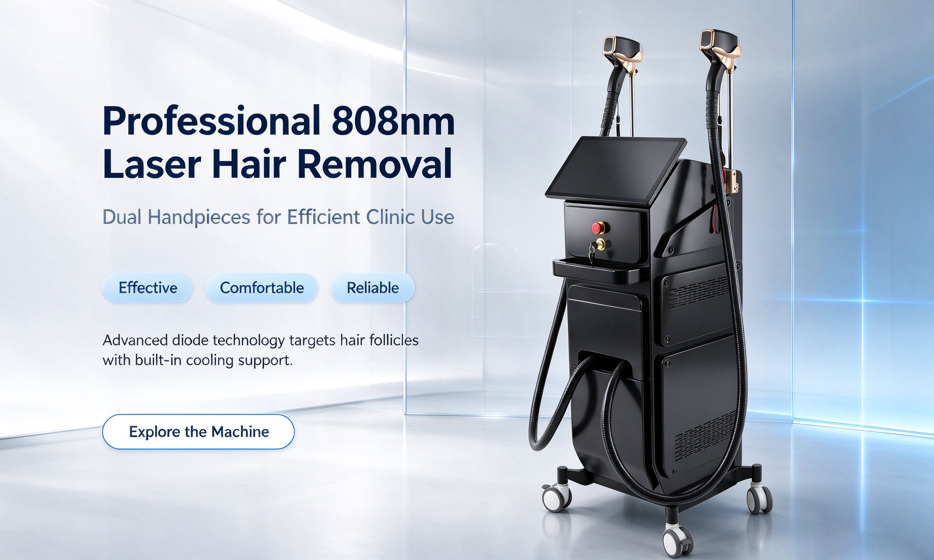 m&aacute;quina l&aacute;ser de diodo de 808 nm