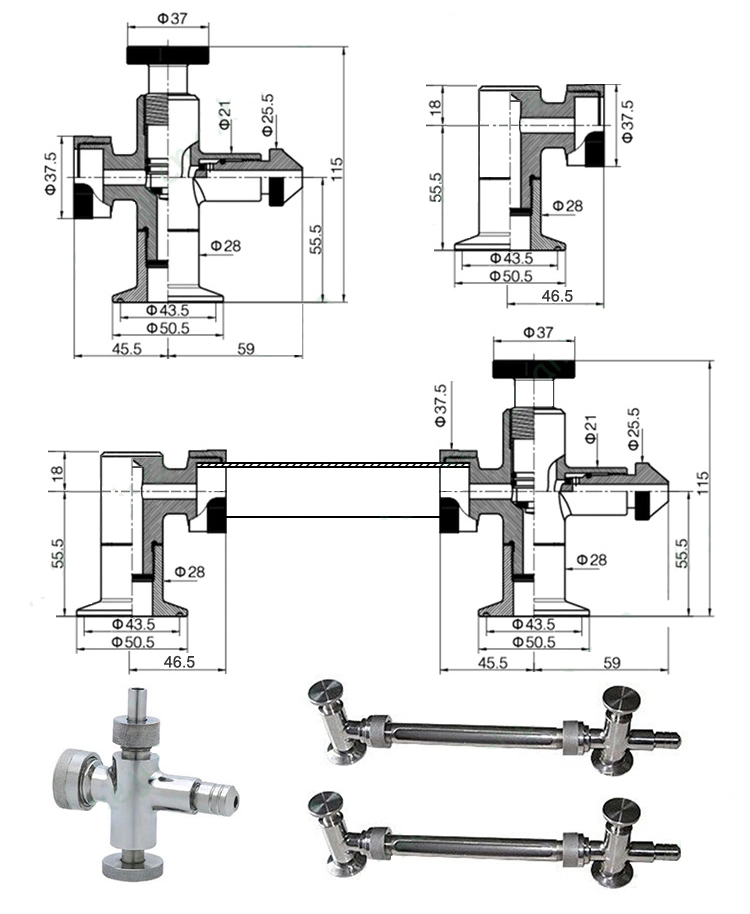 304 316L санитарный уровнемер из нержавеющей стали