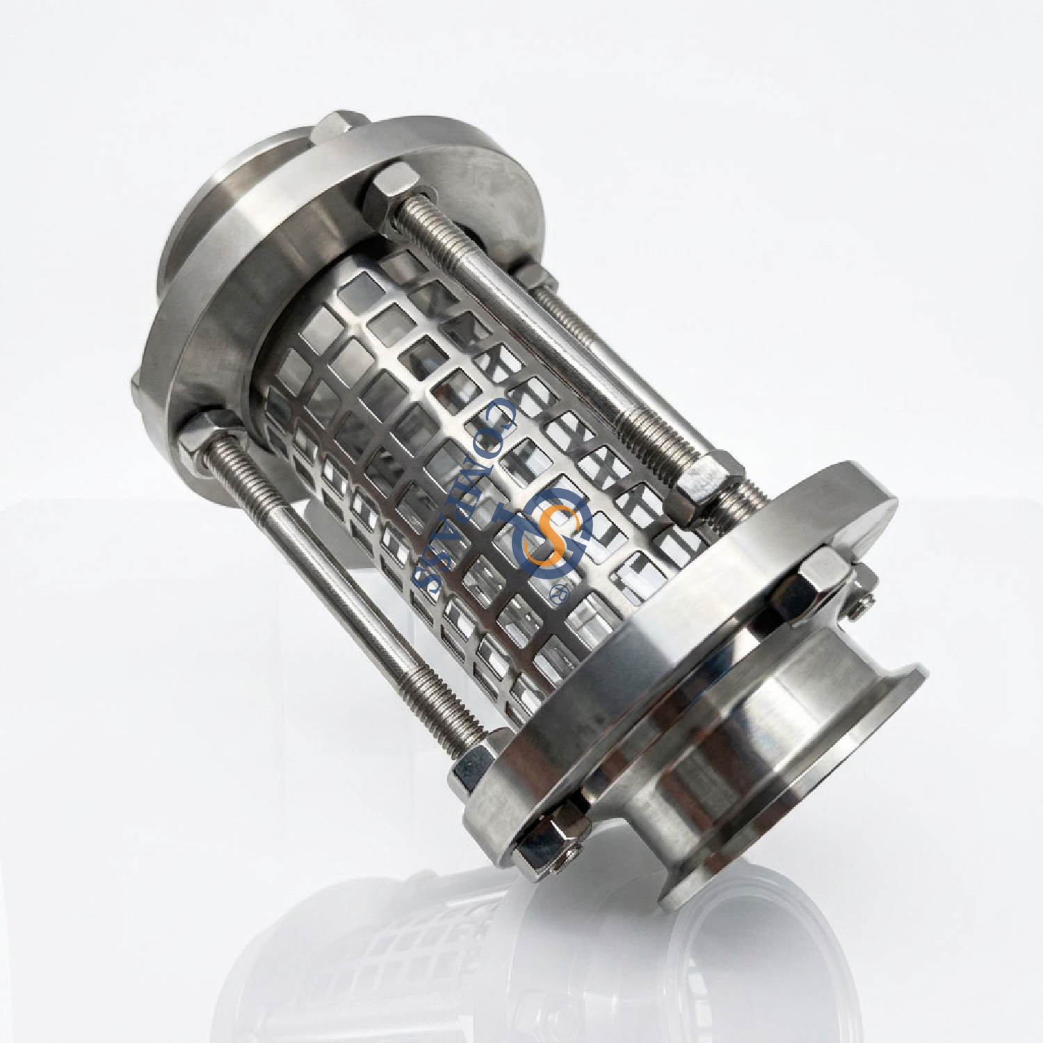TC91MM DN65 SS316L Зажим для трубопровода Прямой смотровое стекло с защищенным экраном