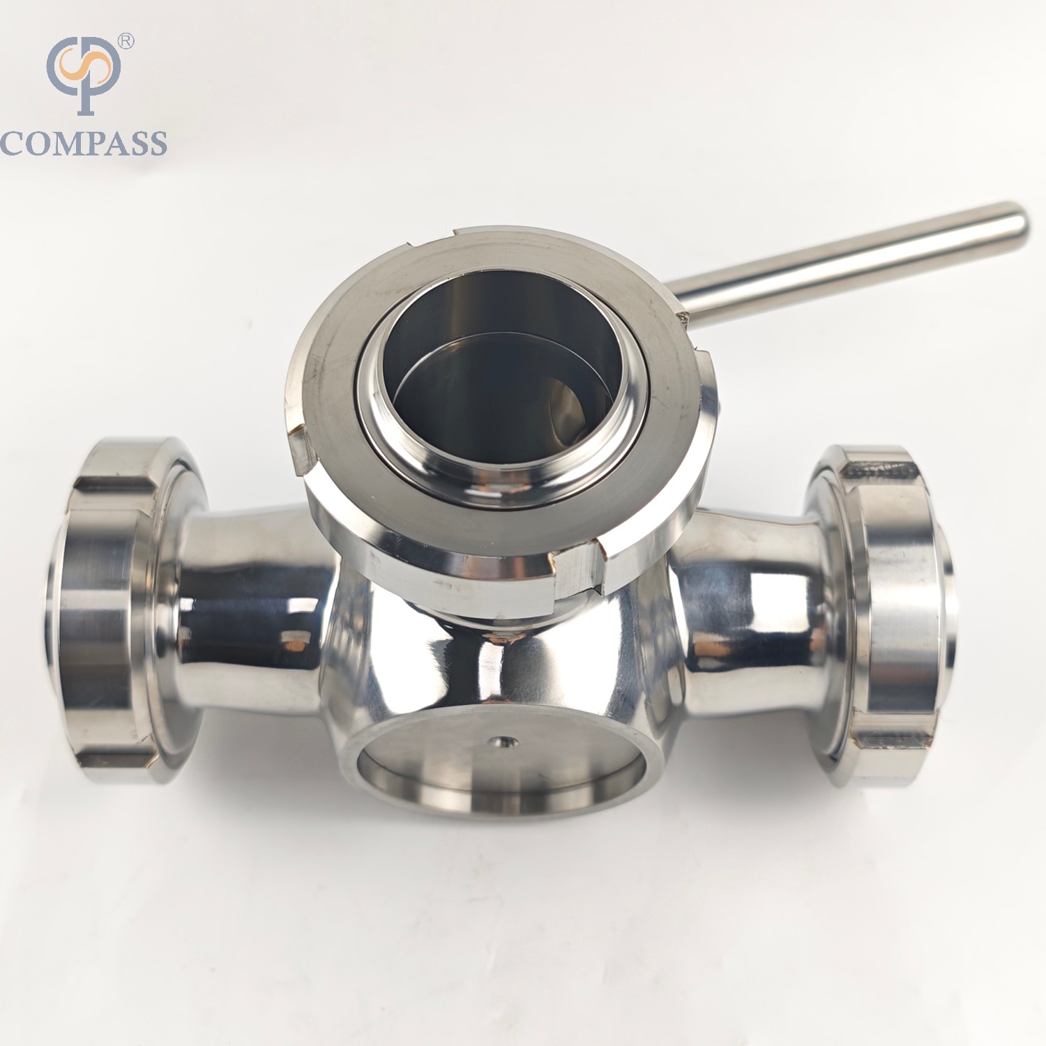 Санитарная нержавеющая сталь SS304 DN50 Union T-Port Thry Three Ways Bluck Calves