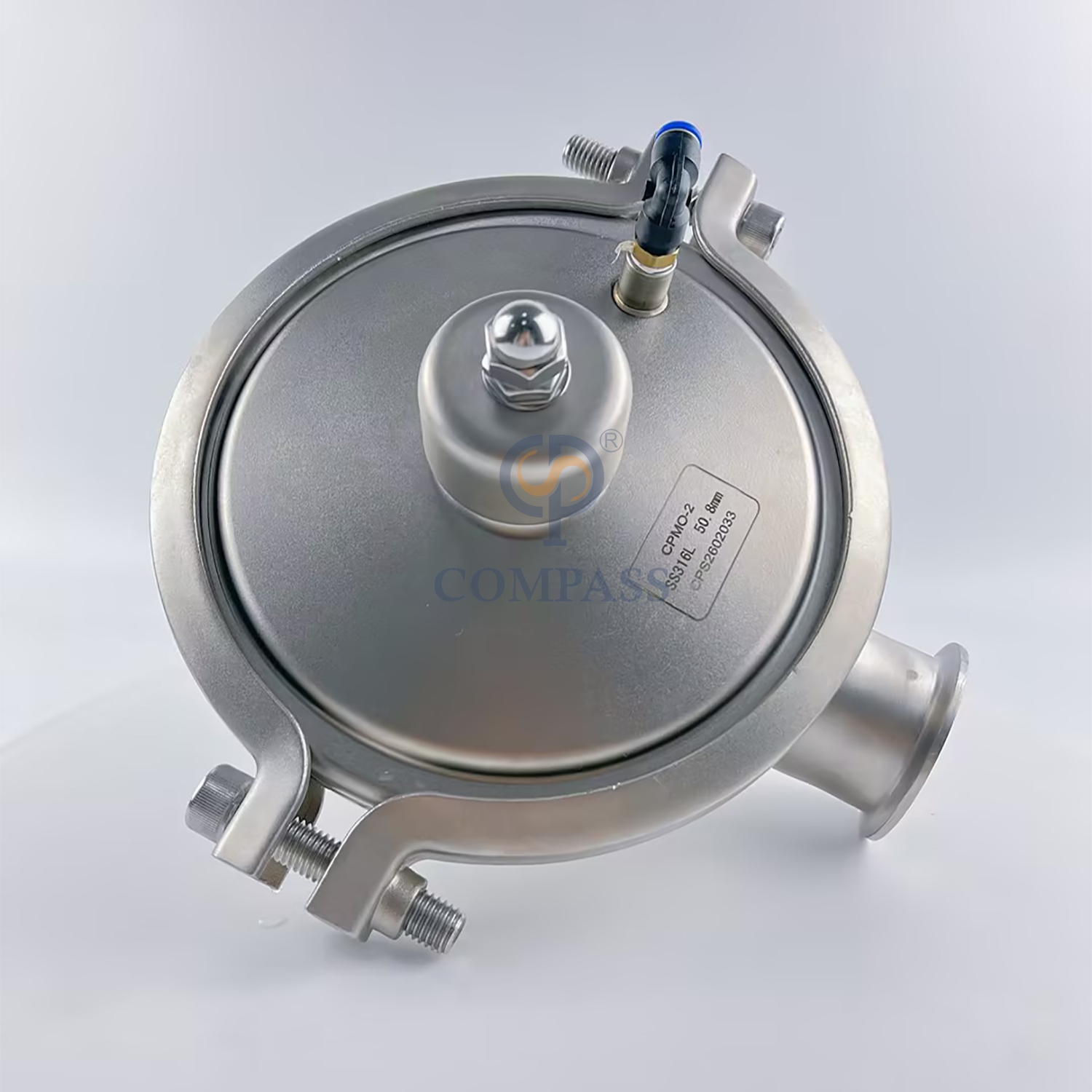 SMS CPM0-2 2 '' TC64MM Санитарный клапан из нержавеющей стали SS316L с регулируемым давлением и постоянным давлением для очистки воды, сжиженного газа