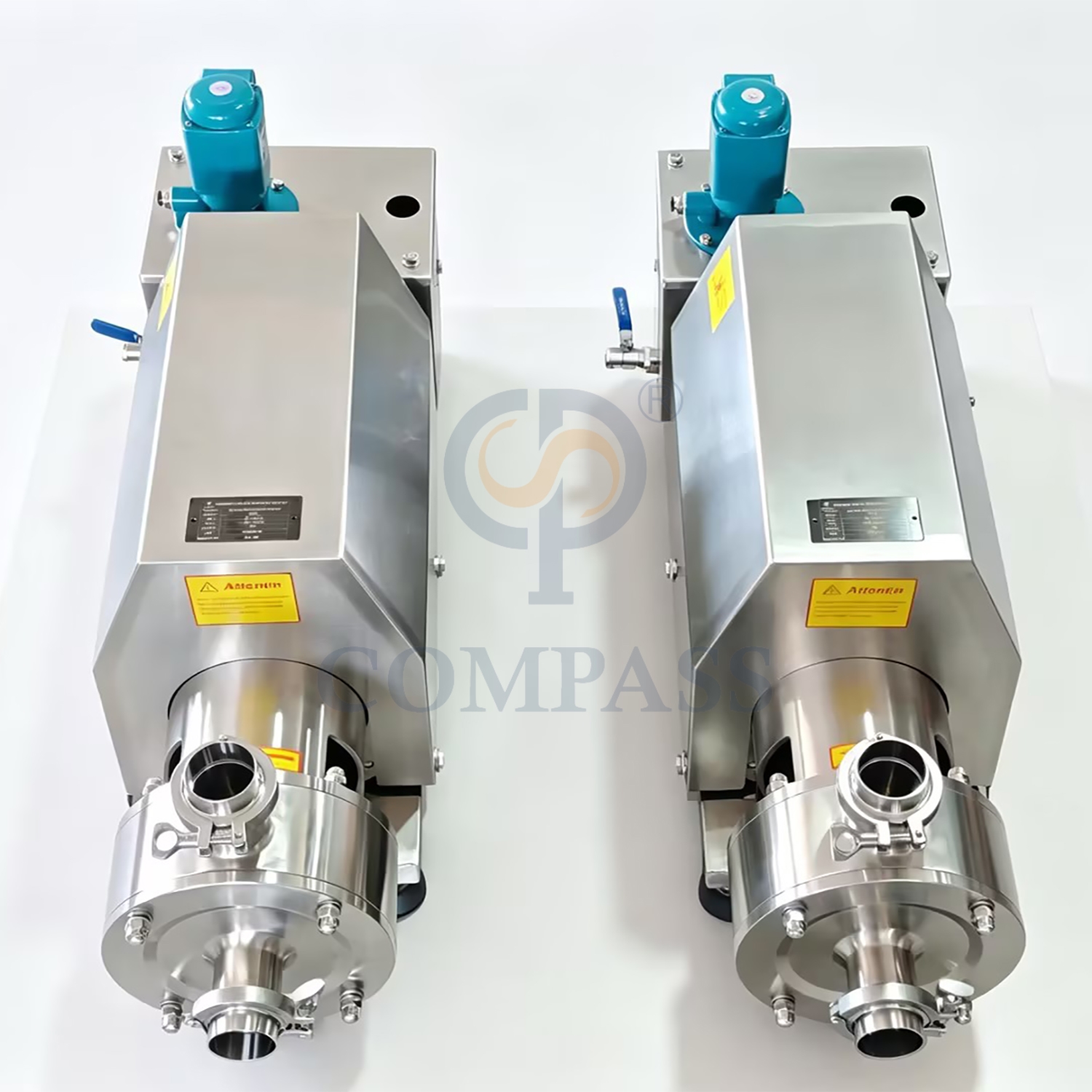 380V 50HZ 3P 4kw SS304 Санитарный пищевой класс TRL-1 Трубопроводный диспергирующий эмульгатор с высоким сдвиговым усилием с китайским двигателем и баком водяного насоса