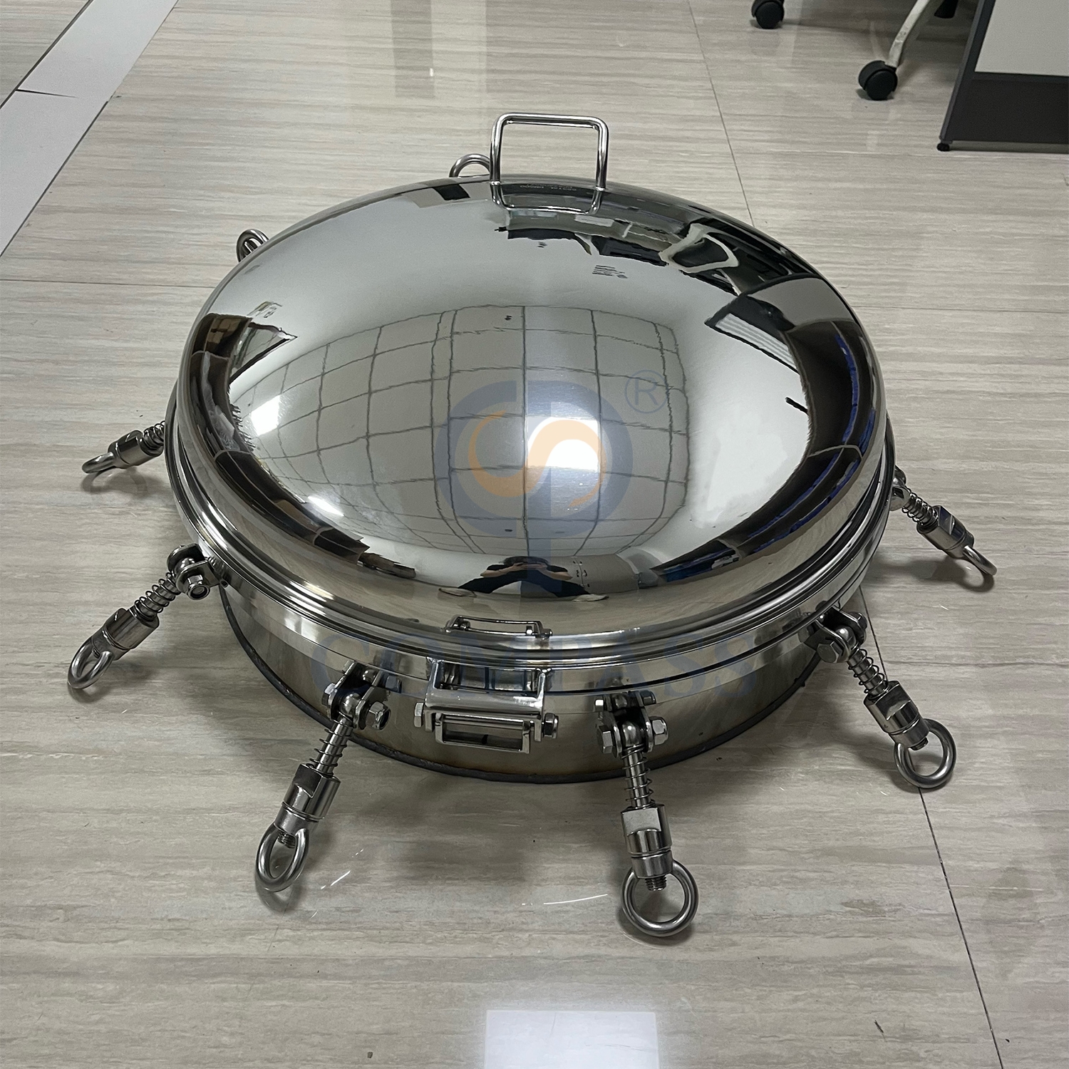 SS316L DN600 Санитарная крышка люка из нержавеющей стали Гигиеническое зеркало Полировка Наружные круглые люки резервуара под давлением с уплотнением из EPDM