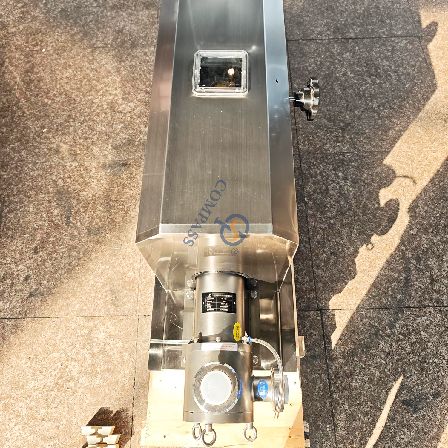 Синусоидальный насос Union End, 330 об/мин, 2,2 кВт SS316L с мобильной тележкой и шкафом управления