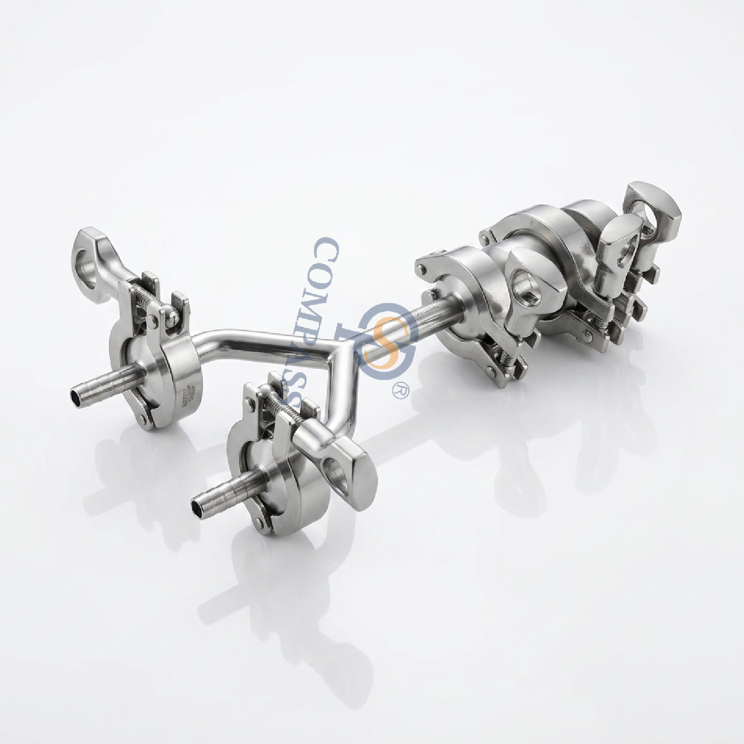 Колено SS316L DN10 TC34MM Тройник модели Y с обратным клапаном с наконечником и переходником для шланга