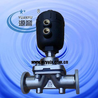 Sanitary pneumatic diaphragm valve