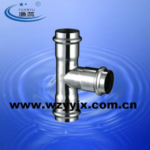 Stainless Steel Press Pipe Fittings Equal Tee
