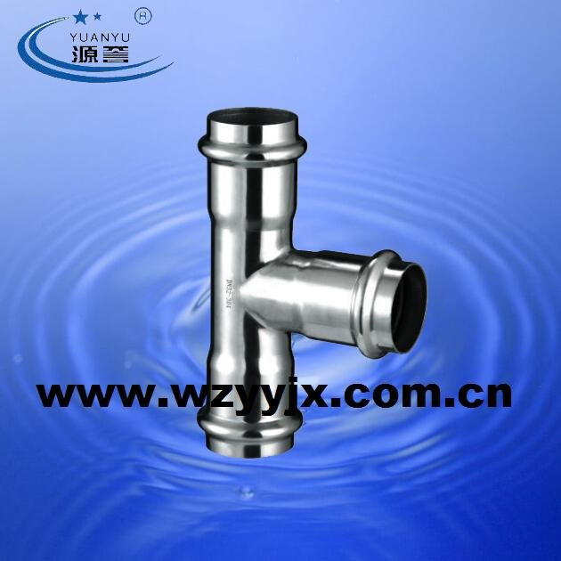 Stainless Steel Press Pipe Fittings Equal Tee