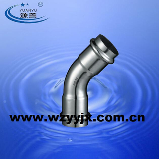 pipe Stainless steel press fitting elbow 45 degree