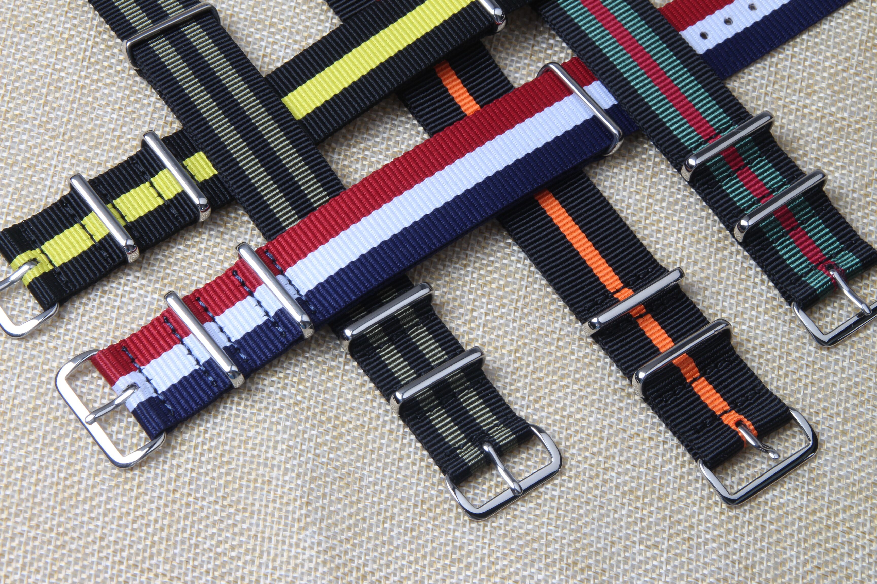 Wholelase 2 Piece of Pink Nylon Watch Straps From CONKLY Factory Buy