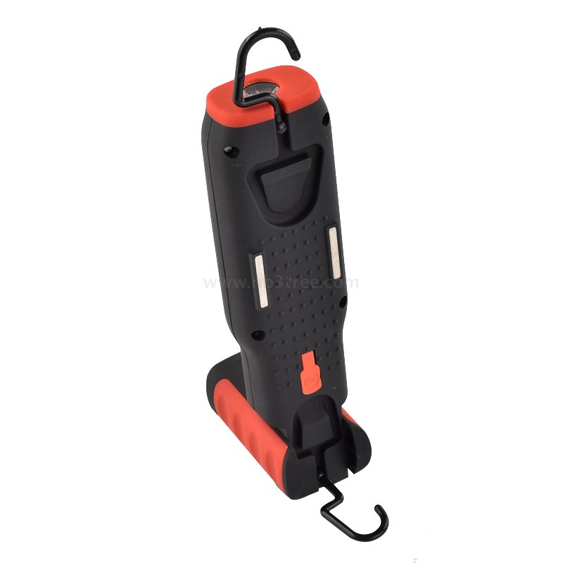 Multi-function Two Hooks Two Magnets Rechargeable COB Work Light with One LED Top Light