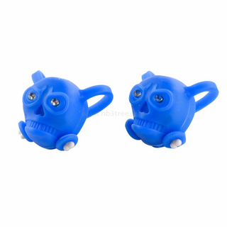 2 LED Skull Shaped Bicycle Light Safety CR2032 Battery Powered