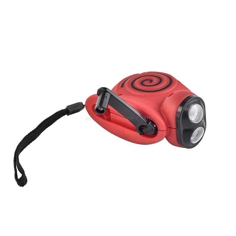 2 LED Hand Crank Flashlight Animal Shape