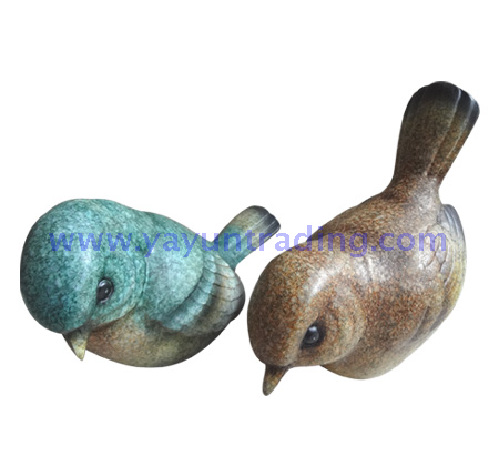 hand painted seasonal home decoration resin bird