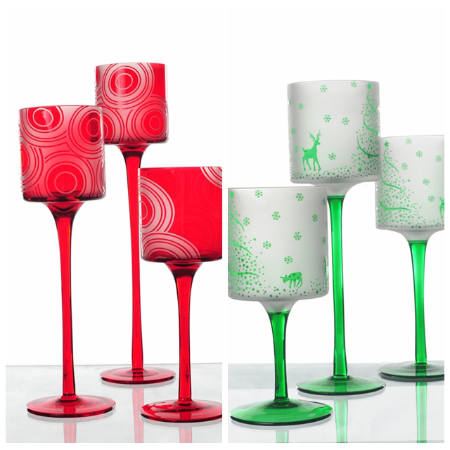 sanblasted glass candle jar-2