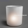 Hot Sale Cylindrical shape Frosted White Glass Candle Holder 