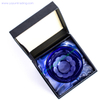  Overlay Cobalt Blue Cut To Clear Shot Glass Tea Cup Mini Glass Bowl for Drinking And Decoration 