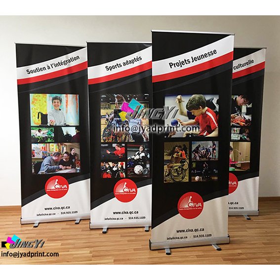 Quality Portable Retractable Aluminium Pull/POP/Roll up Exhibition/Fair/Tradeshow/Advertising/Promotion Display Banner Stand
