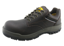 Low cut PU injection leather safety shoes