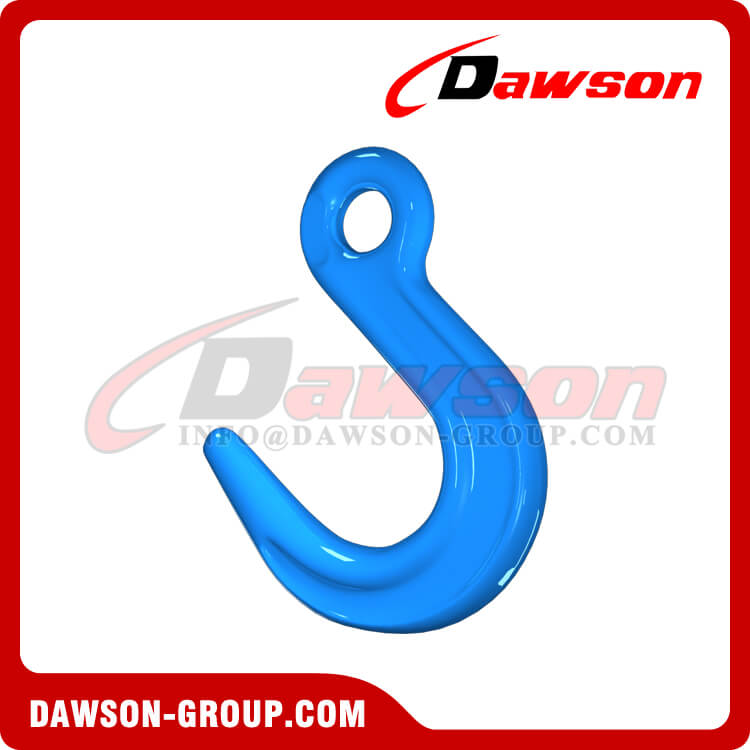 DS1074 G100 Forged Alloy Steel Eye Foundry Hook, Large Opening Hook