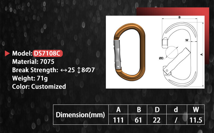 DS7108C Clip de presi&oacute;n de mosquet&oacute;n de aluminio de enlace r&aacute;pido, Clip de presi&oacute;n de mosquet&oacute;n de aluminio - Dawson Group Ltd. - Fabricante, proveedor, f&aacute;brica de China
