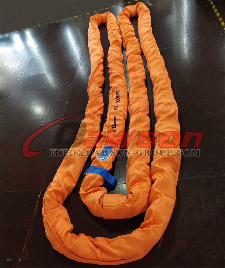 WLL 100T Polyester Round Slings,100Ton Heavy Duty Round Lifting Slings