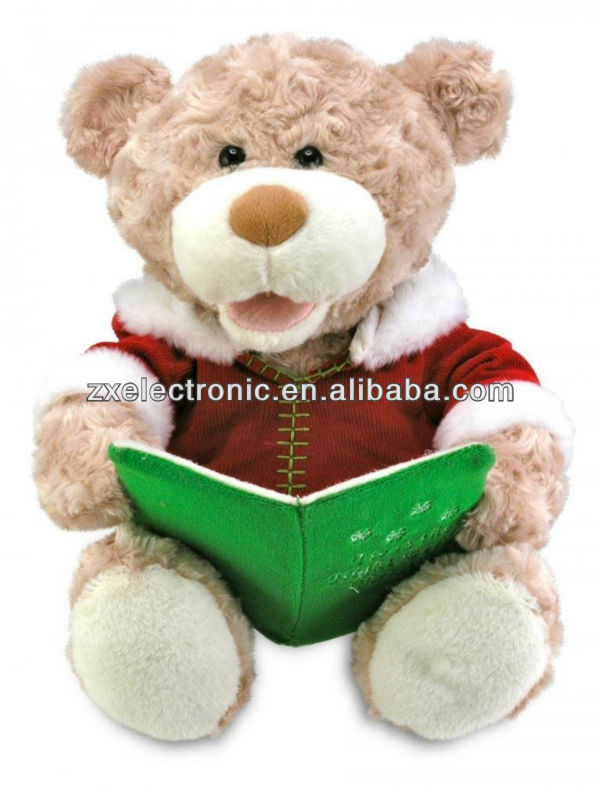 Cute Plush Singing Teddy Bear Custom Talking Dolls Custom Made Stuffed Musical Animal Toy