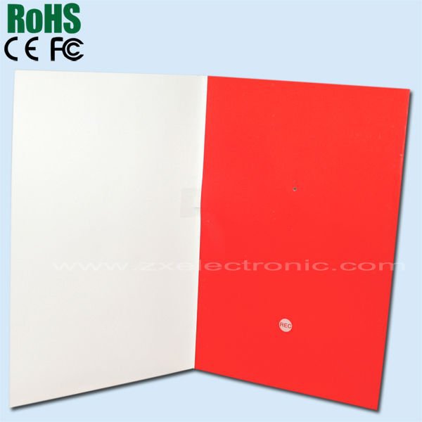 Promotional voice recording greeting card