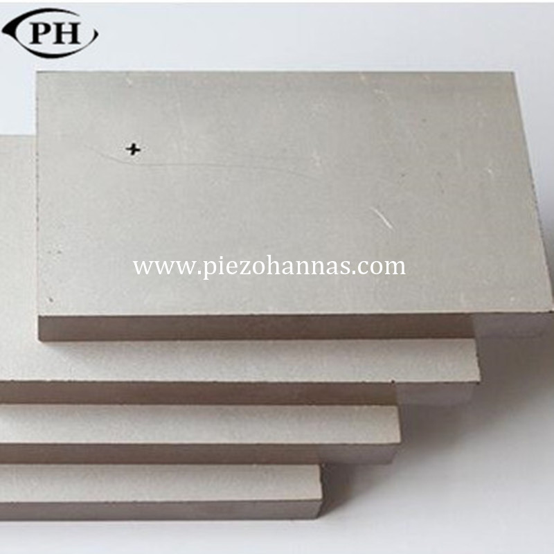 Placa de cerâmica piezoelétrica Pzt Chip Electrode para tecnologia acústica
