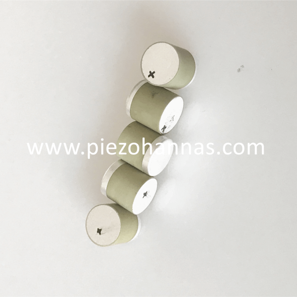 Cilindro de cerámica piezoeléctrica de 8mm de 8 mm de 8 mm de material PZT-5