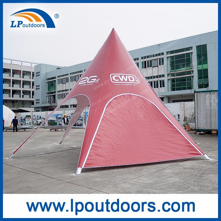 Dia8m небольшой открытый алюминиевый таможенный навес в форме звезды палатка для продажи