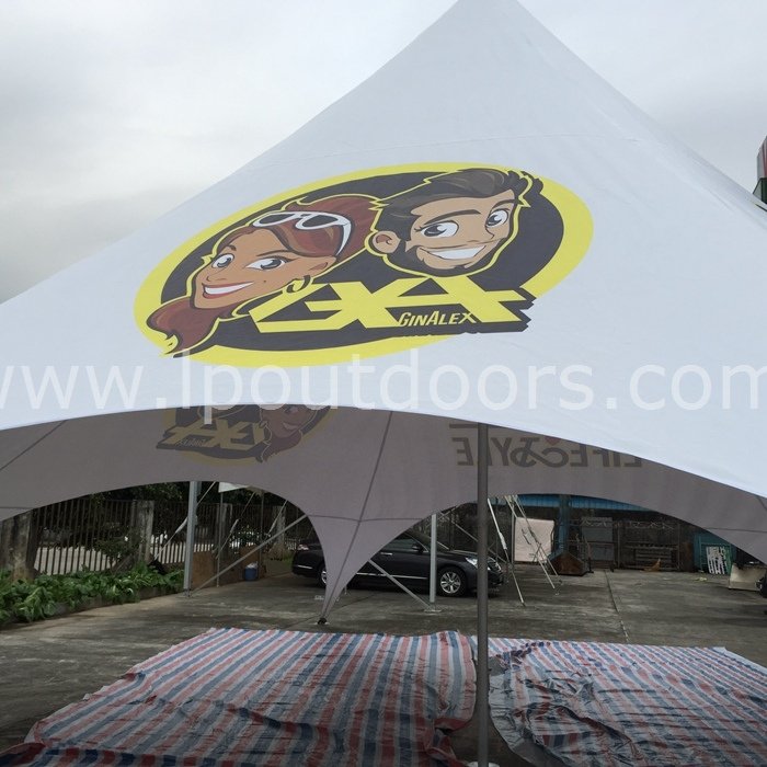 Отображение на открытом воздухе палатка с навесом в форме звезды-паука для рекламных акций на открытом воздухе