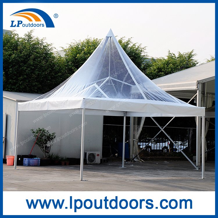 Маленькая прозрачная палатка в виде пагоды 5х5 м для свадьбы - LP на открытом воздухе