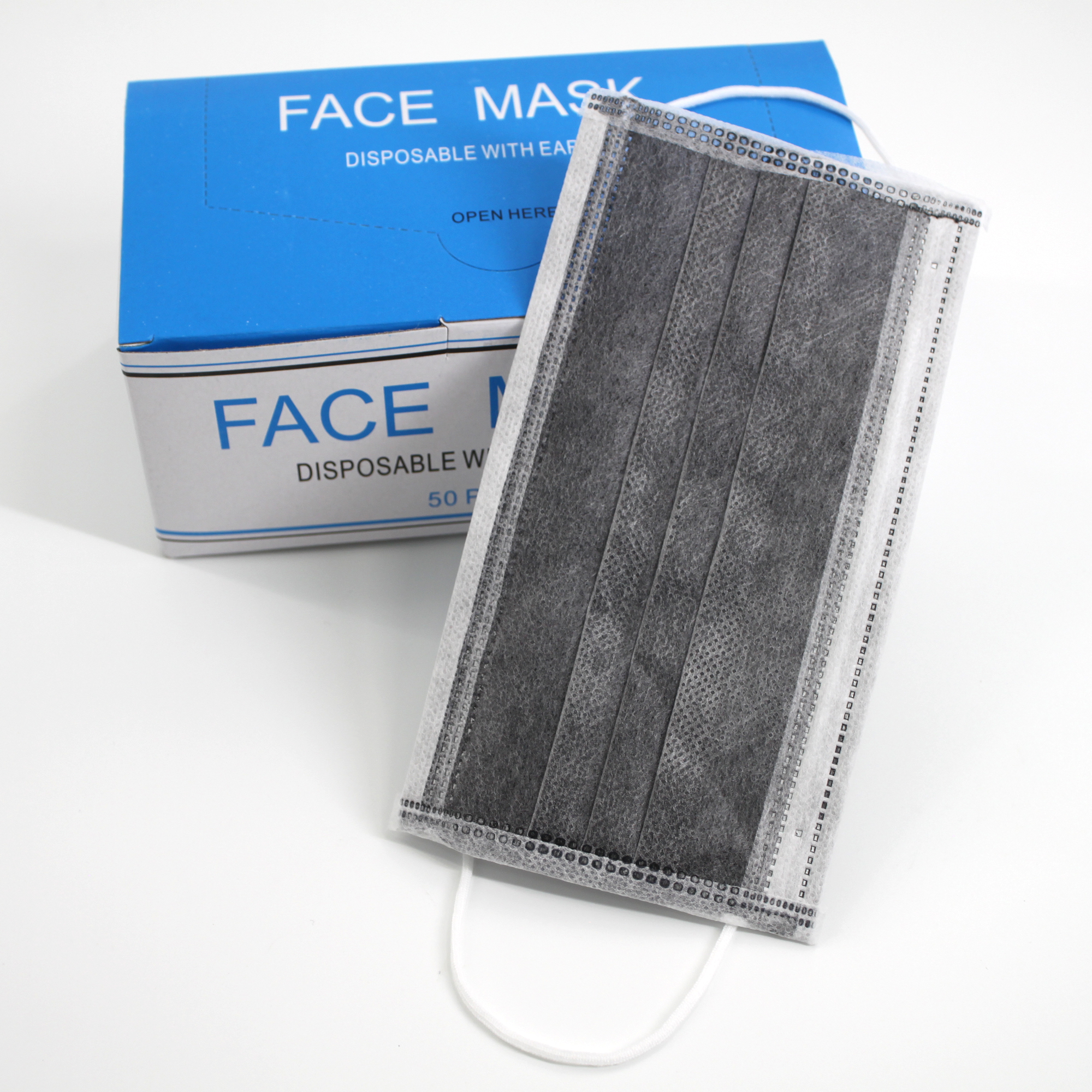 Disposable Ativated carbon face mask 4ply - Buy Ativated