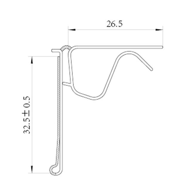 Flip-Up Label Holder H32.5mm DS007