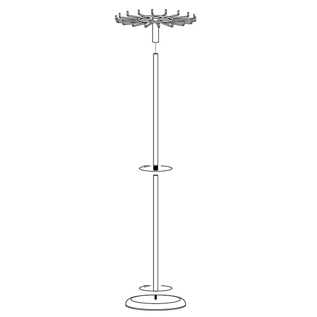 18 Hooks Floor Belt / Tie Rack MW-S07 