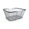 Black Wire Mesh Stacking Shopping Basket with Vinyl Handles 16" X 12" X 7" D WD-F03 