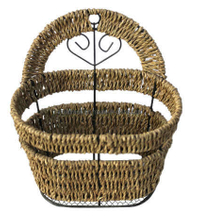 Hemp Rope and Metal Basket (BKB0182)