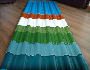 Azulejo de material para techos revestido acanalado soldado enrollado en el ej&eacute;rcito del metal del color de los materiales para techos del precio al por mayor de China