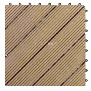 Azulejo de madera al aire libre del Decking del PE/suelo ULTRAVIOLETA anti de Outerior DIY WPC