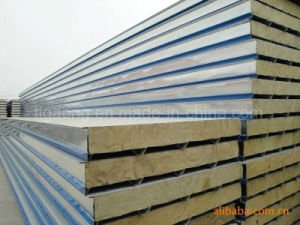 Ignifugar el precio de f&aacute;brica de acero aislado de los paneles de emparedado de las lanas de roca del color