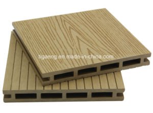 2017 Decking impermeable al aire libre vendedor caliente WPC que suela Decking hueco