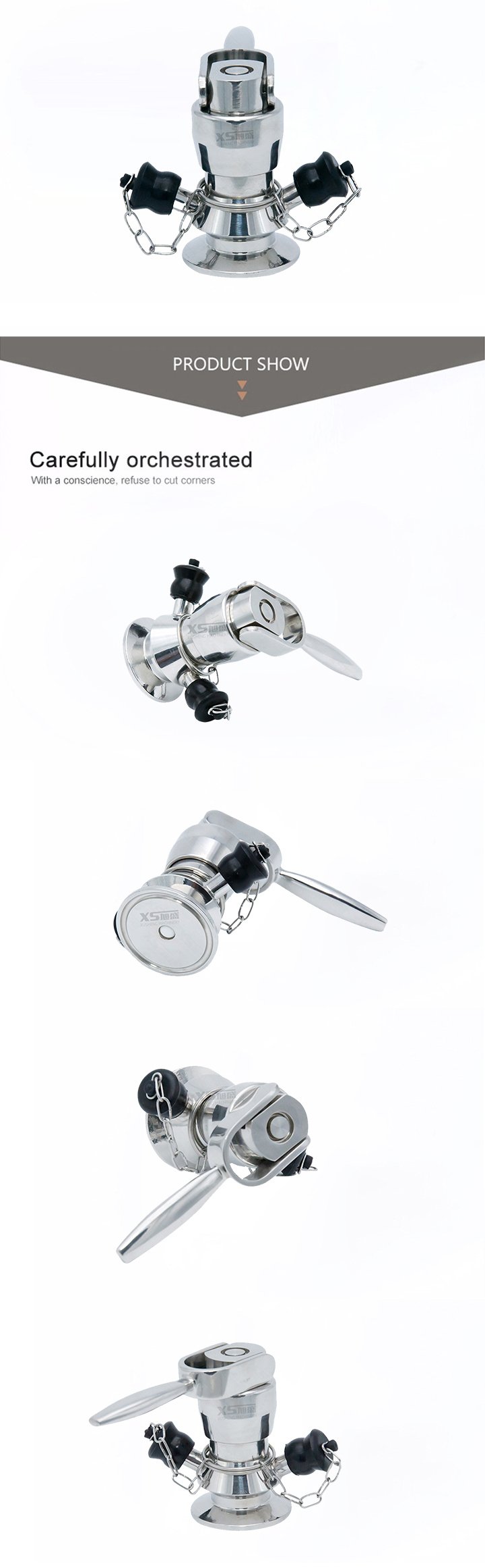 Ручные асептические демпфирующие клапаны из нержавеющей стали SS316L