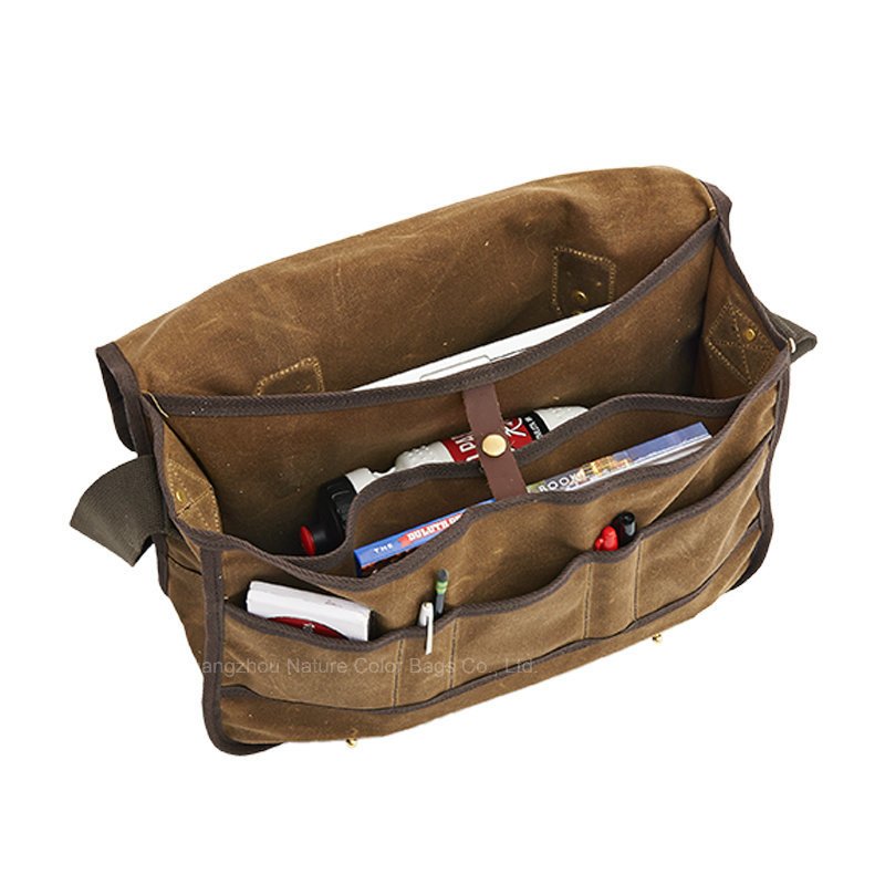 Mens Fashion Functional Canvas Messenger Travel Bag for Touring